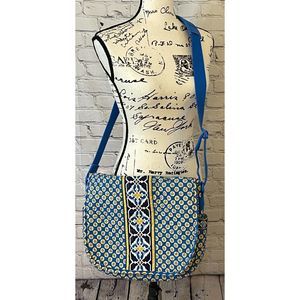 Vera Bradley Riviera Blue Large Messenger Bag
